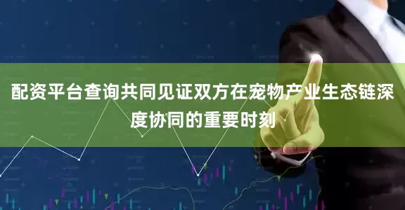 配资平台查询共同见证双方在宠物产业生态链深度协同的重要时刻