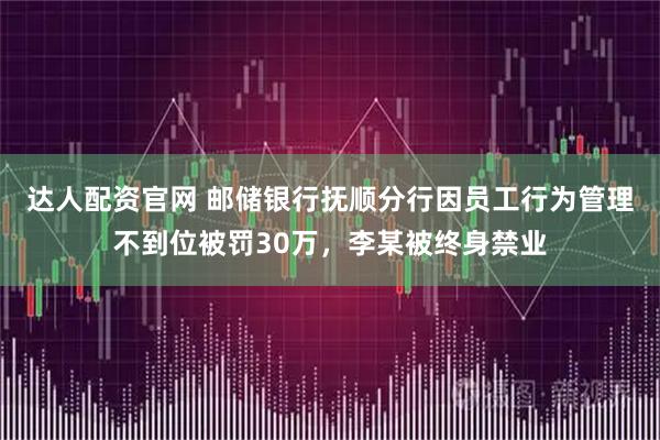 达人配资官网 邮储银行抚顺分行因员工行为管理不到位被罚30万，李某被终身禁业